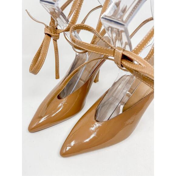 ASOS Design Women's Pointed Gladiator D'Orsay Stiletto Heels Tan Size US 6 - Picture 3 of 11